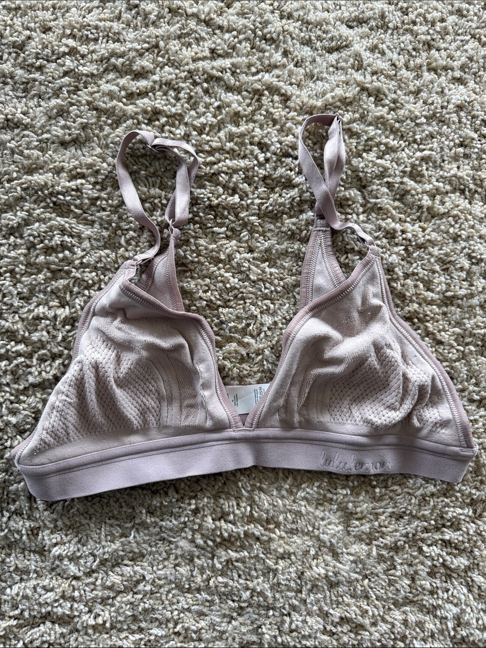 lululemon athletica Light Pink Wireless Triangle Bralette